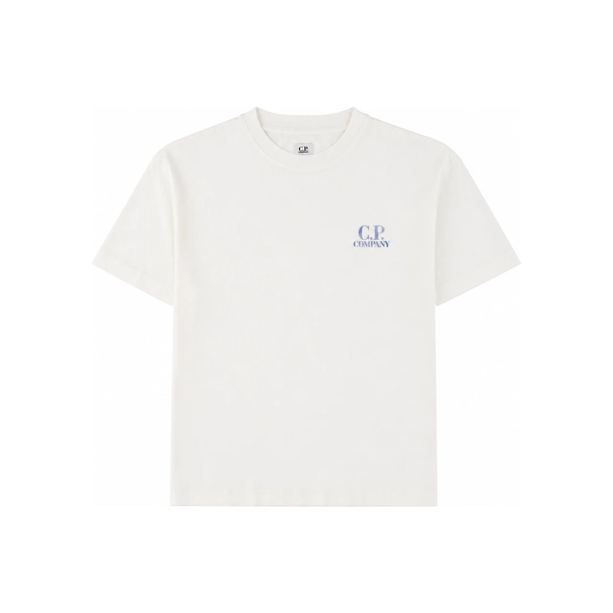 CP Company White Short Sleeve Cotton T-Shirt for Men