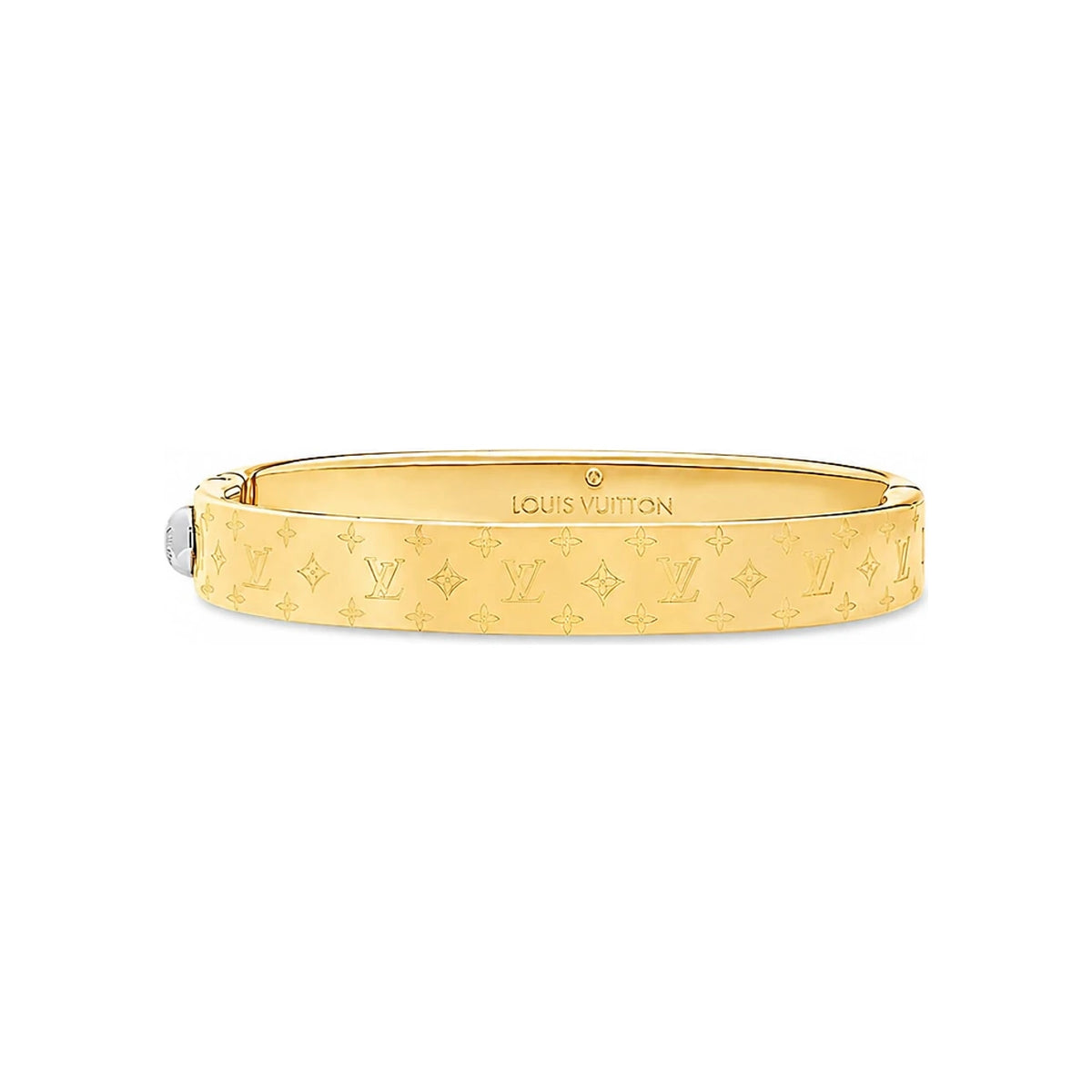 Louis Vuitton Nanogram Gold-Tone Brass Cuff Bracelet JDVX6B