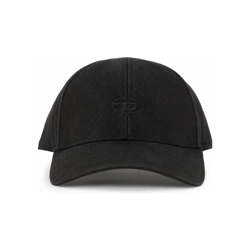 DIESEL CRUNWASH Black Cotton Baseball Cap Unisex