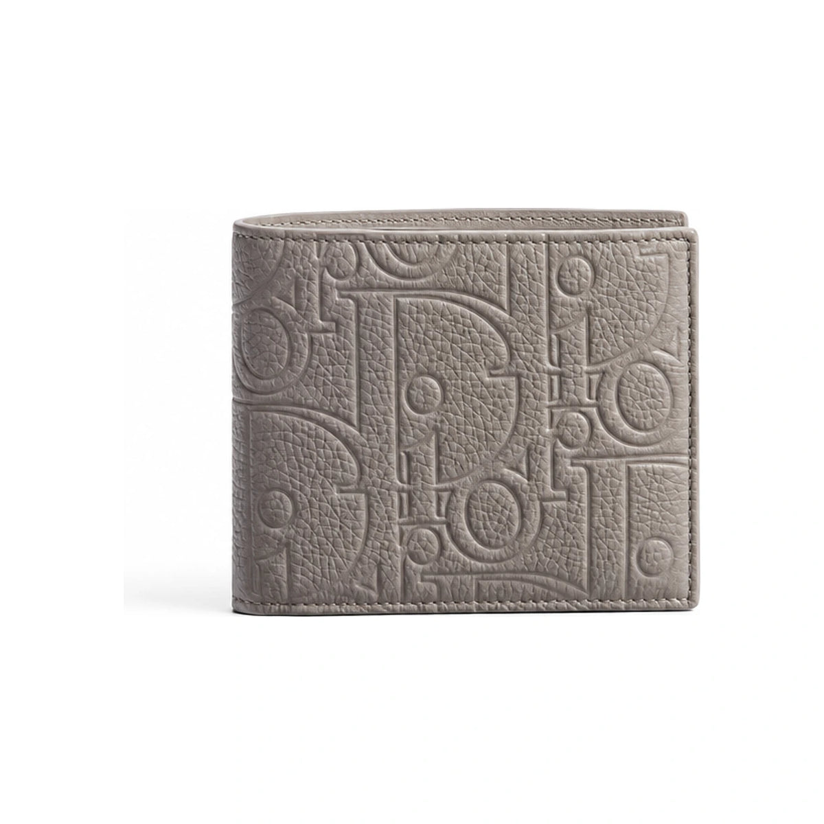 DIOR Trianon Gray Dior Gravity Leather Bifold Wallet 2ESBH096MLMH00G