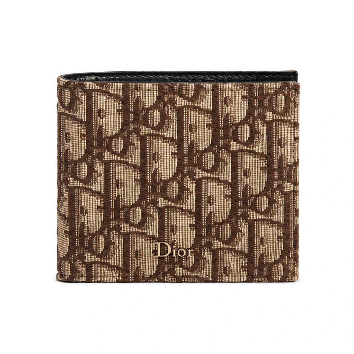 DIOR Brown Dior Oblique Jacquard Bifold Card Holder 2ESBH027YYEH45E