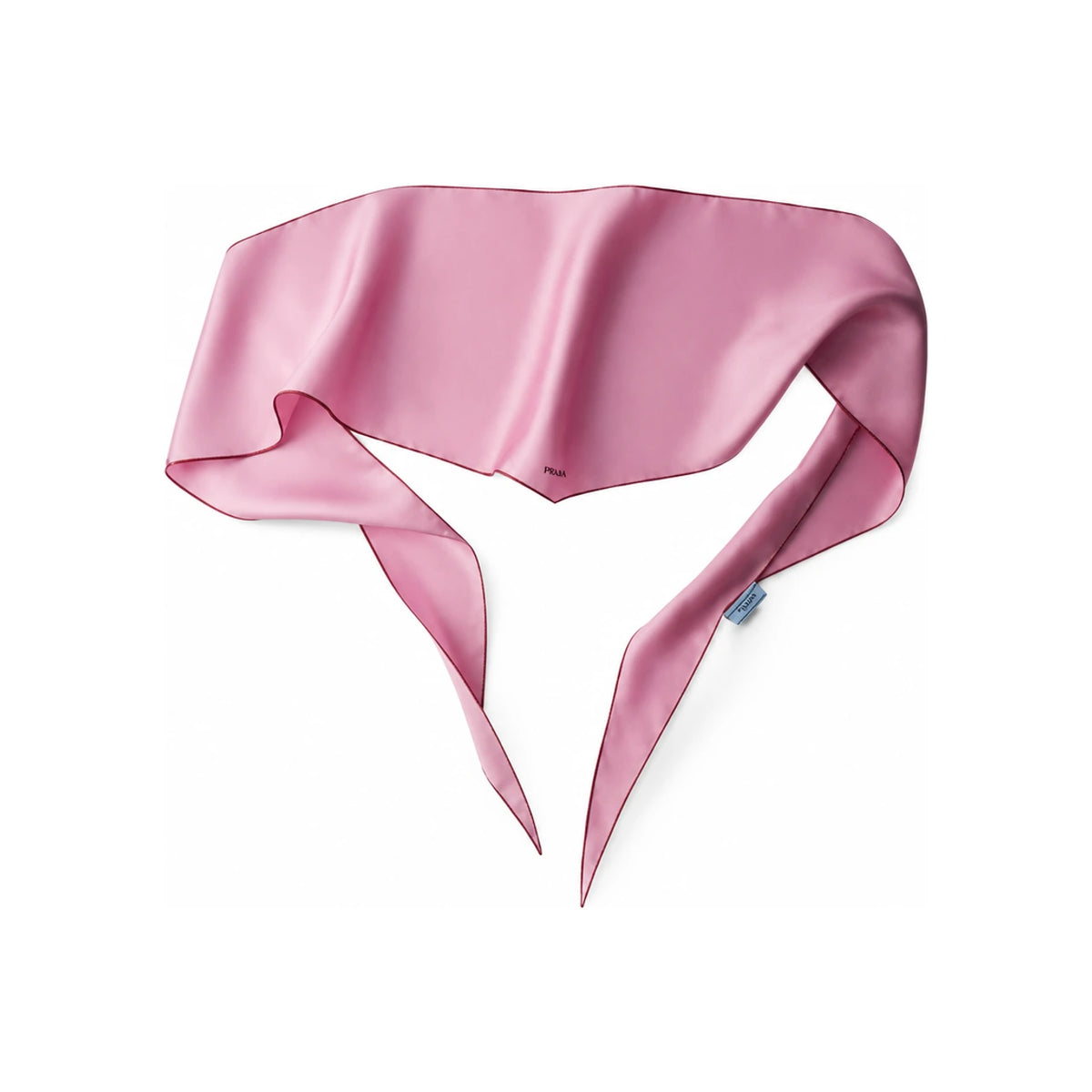 PRADA Silk Scarf Brown Beige Monogram Print