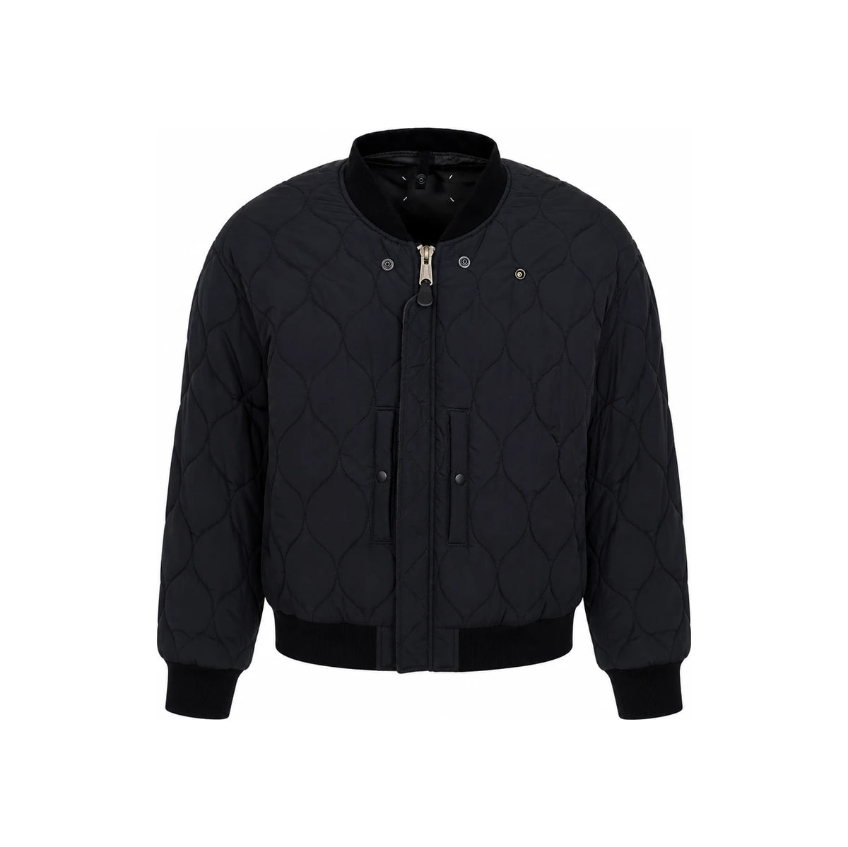 Maison Margiela Black Nylon Bomber Jacket for Men