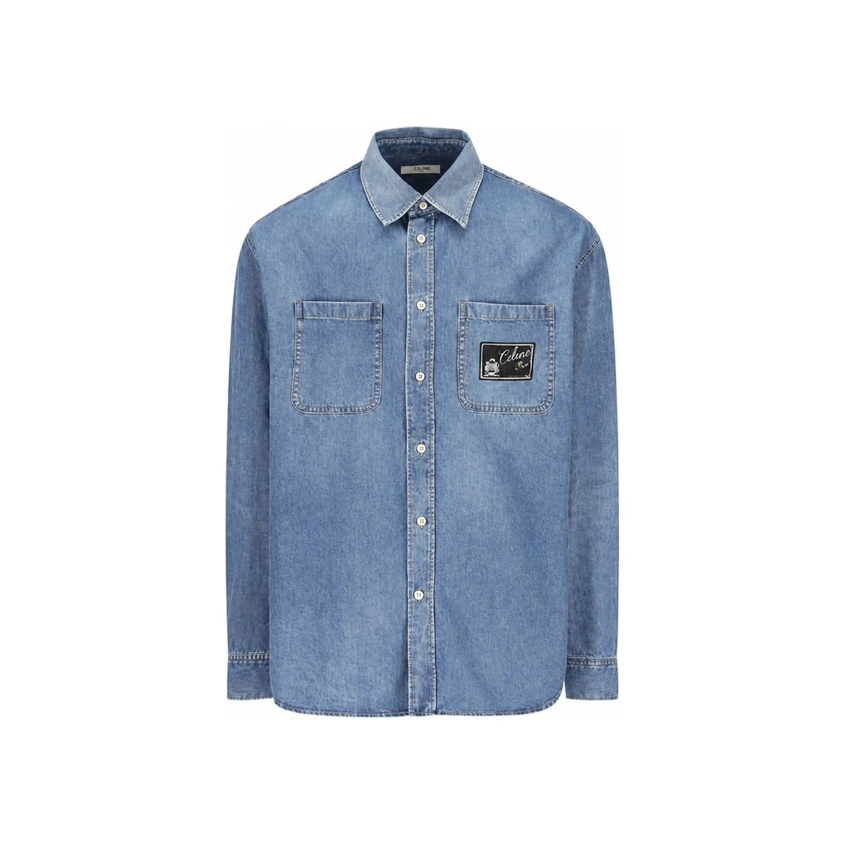 CELINE Cotton Loose Fit Denim Shirt