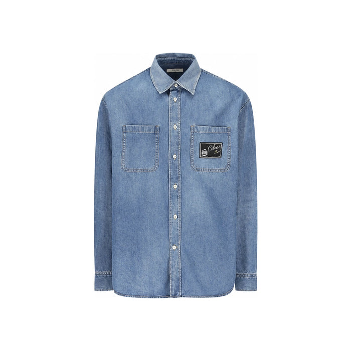 CELINE Cotton Loose Fit Denim Shirt