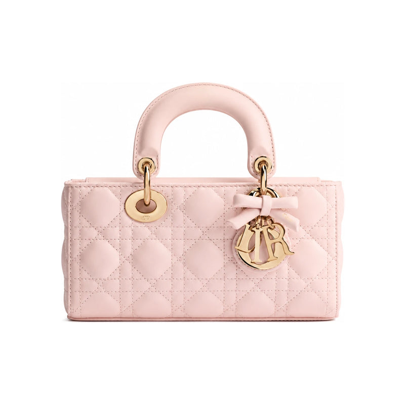 DIOR Lady D-Joy Bag Small Supple Pink Cannage Lambskin Crossbody M0613OUQA M19N