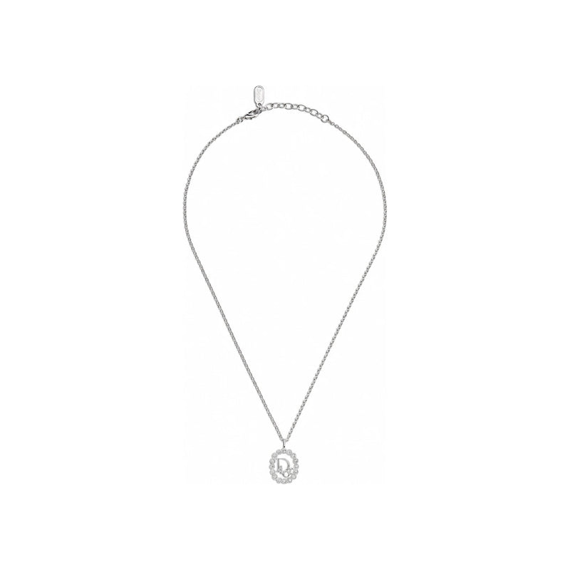 DIOR Silver-Tone Metal Crystal Pearl Necklace N4023WOMCY D001