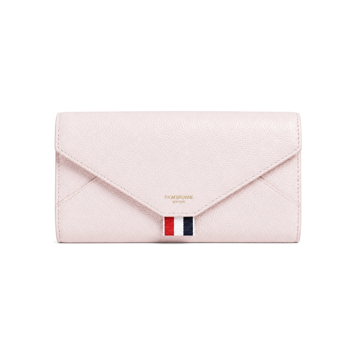 THOM BROWNE Pebble Grain Leather Envelope Long Wallet
