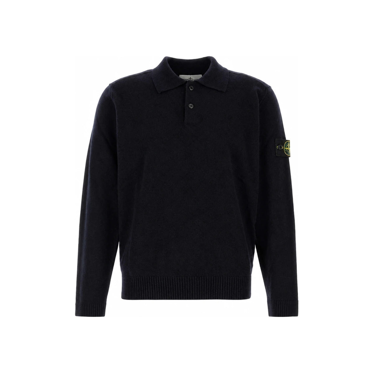 STONE ISLAND Navy Wool Knit Cardigan for Men