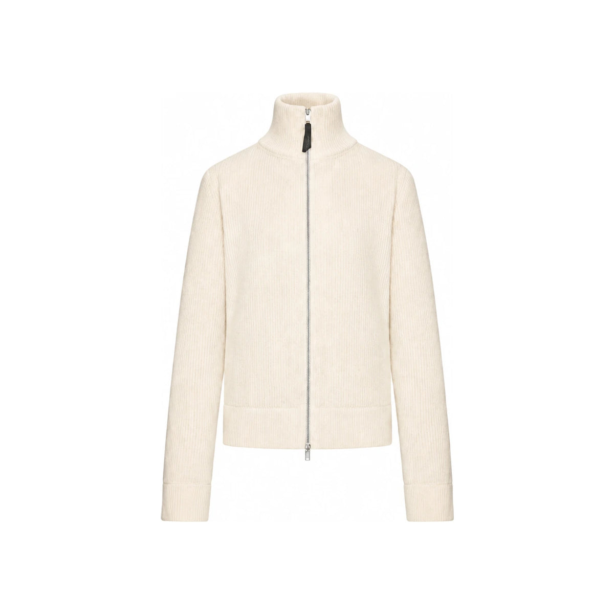 Maison Margiela Wool Zip-Up Knit Cardigan Ivory Women’s