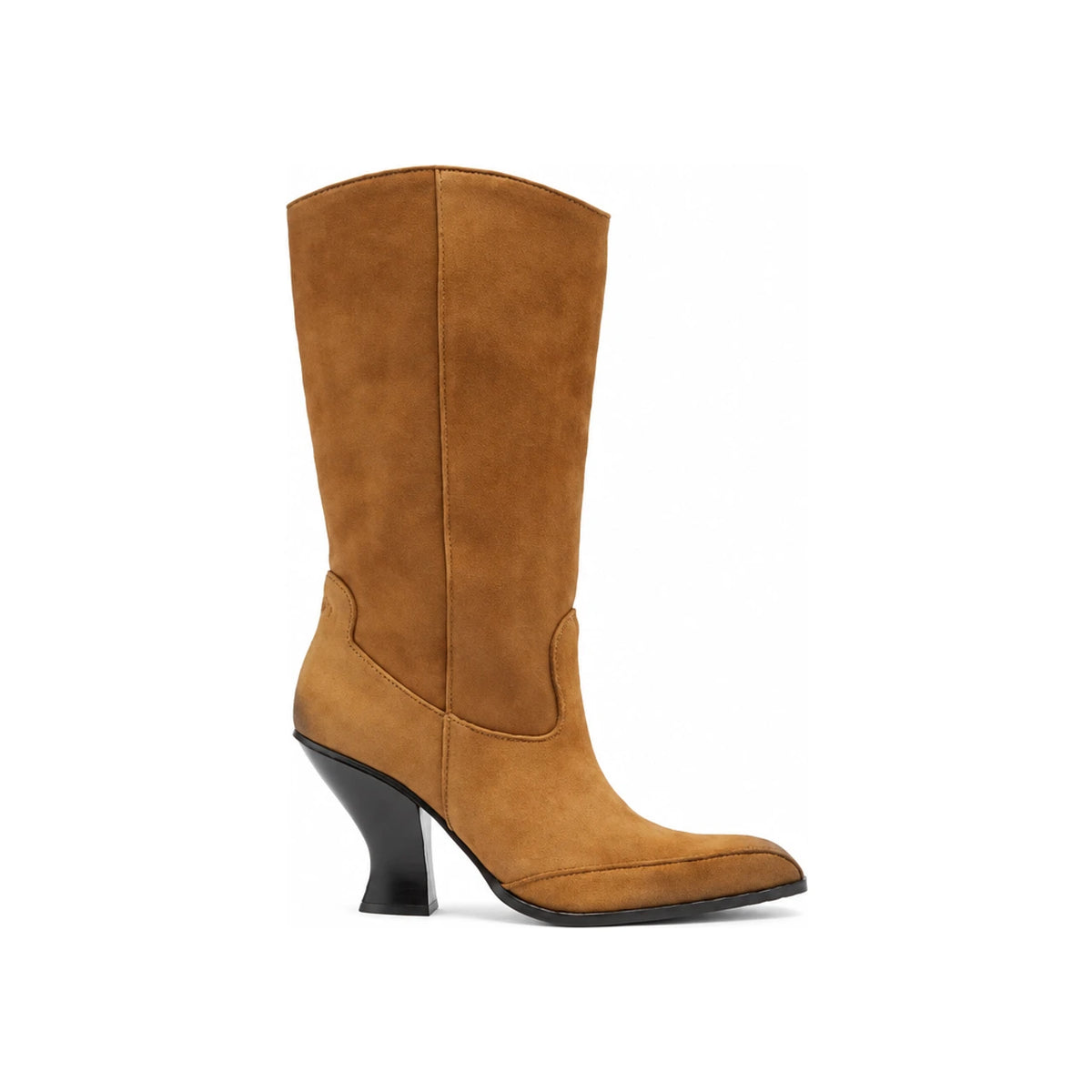 DIESEL Leather Mid-Calf Boots Black Women’s