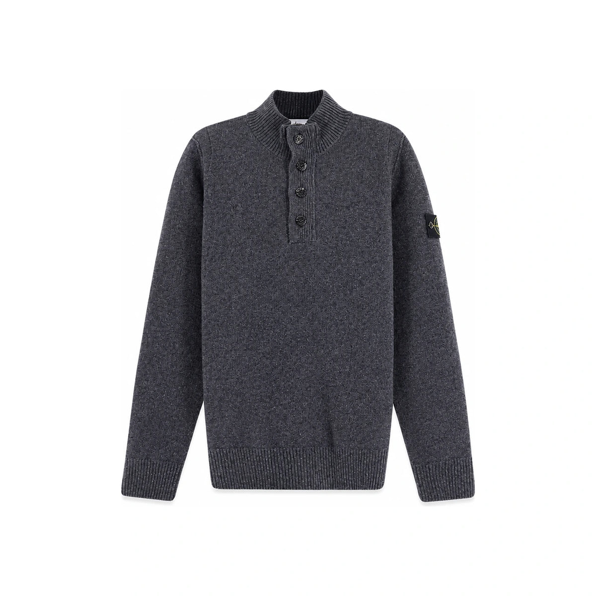 STONE ISLAND Men’s Lambswool Half Zip Sweater Reed Gre L2S15 5100040 S00A3 V0M62