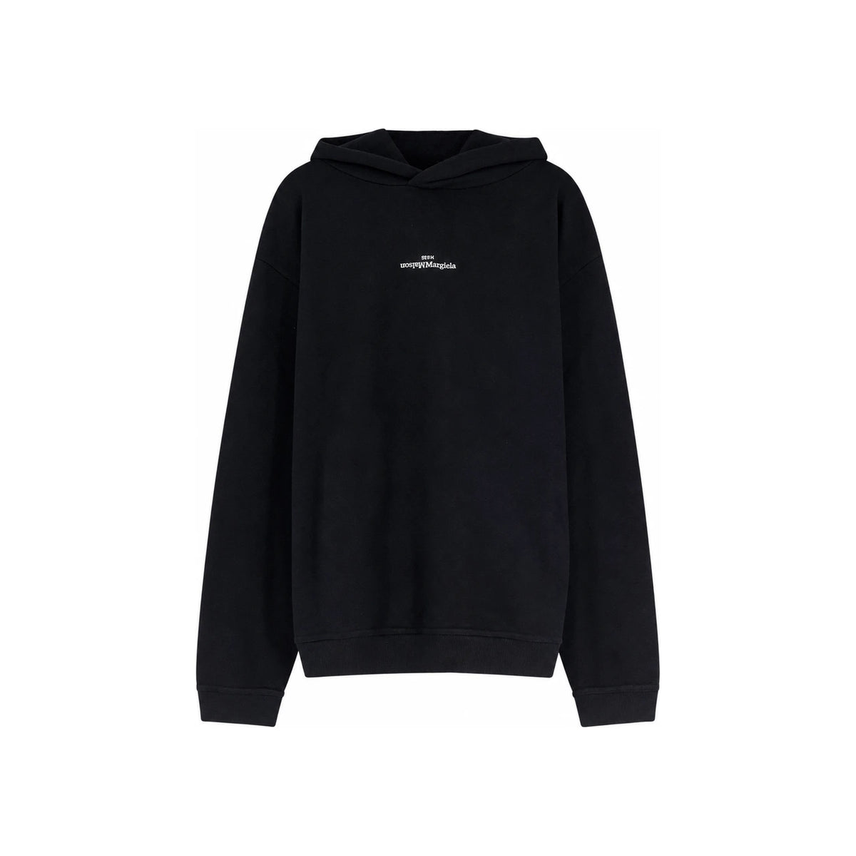 Maison Margiela Black Cotton Pullover Hoodie Women’s Top