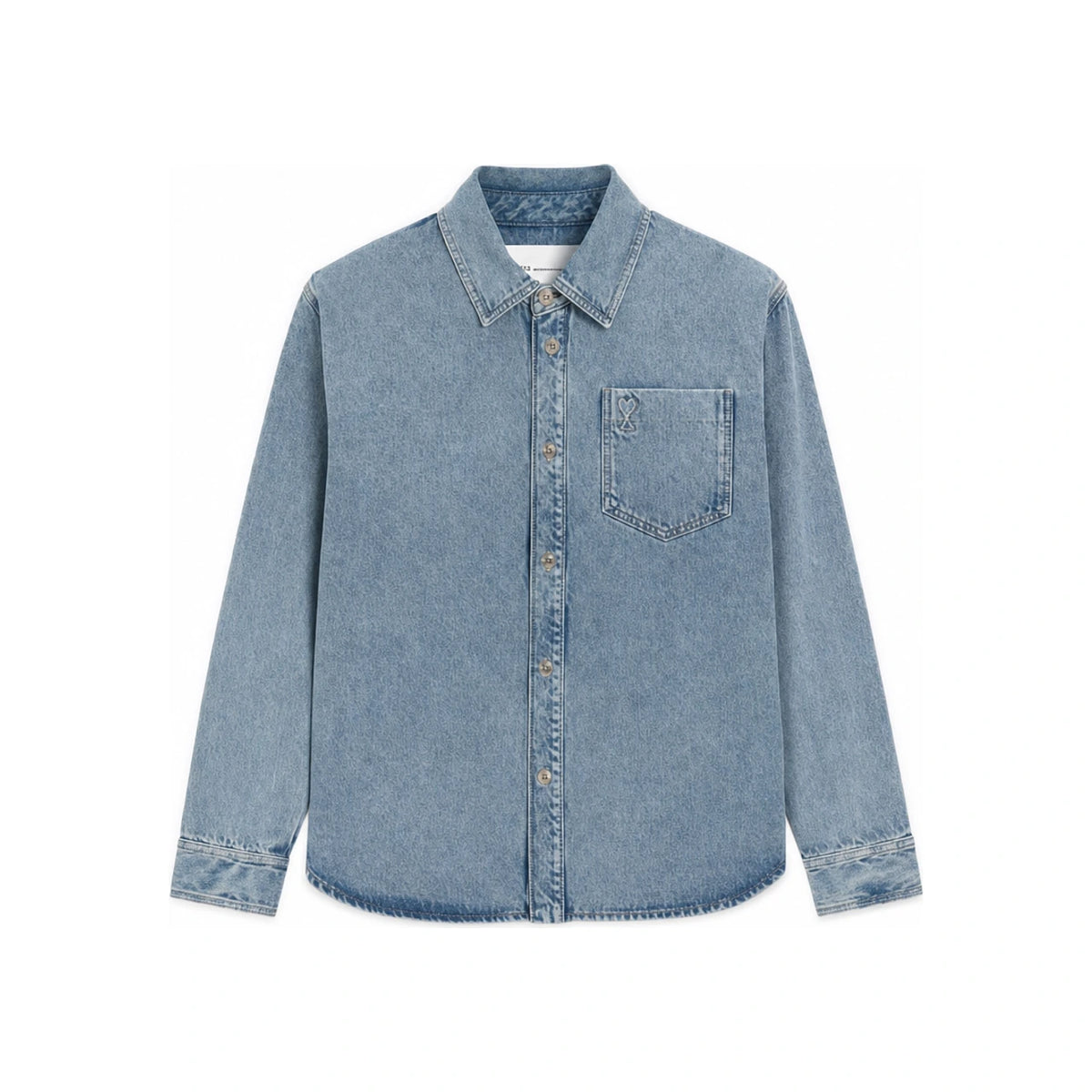 AMI Used Blue Cotton Shirt