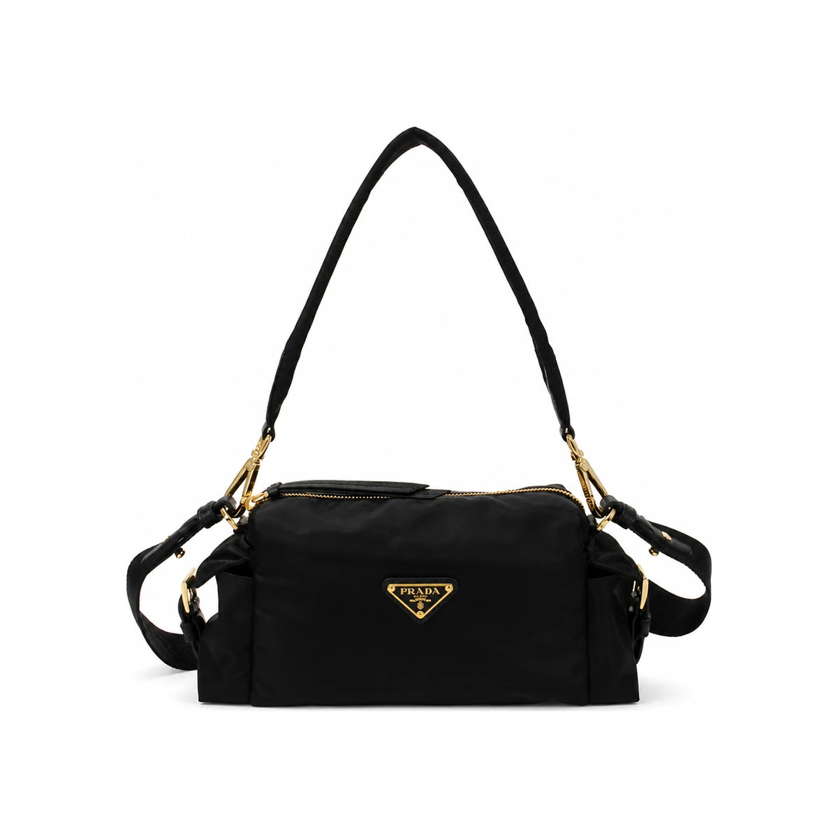 PRADA Explore Small Re-Nylon Shoulder Bag Black
