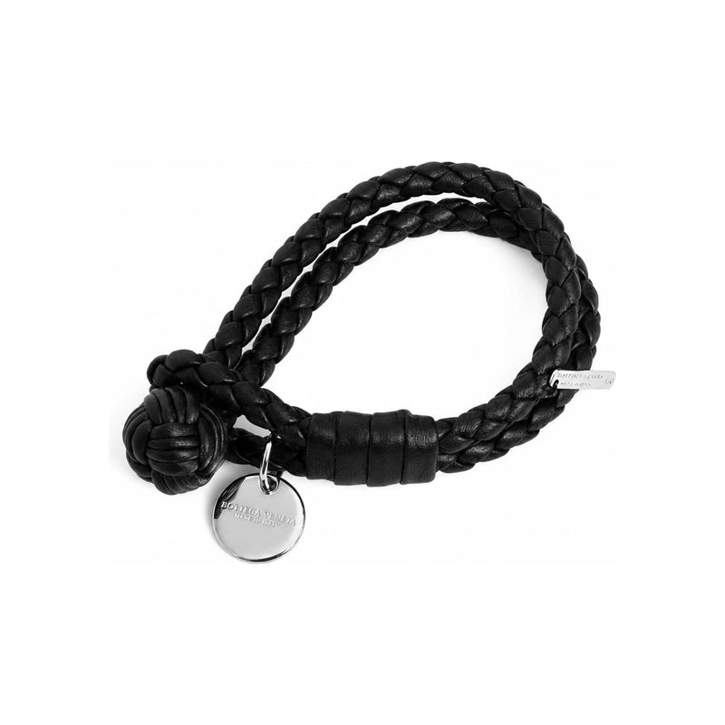 Bottega Veneta Intrecciato Nappa Double Leather Bracelet Navy