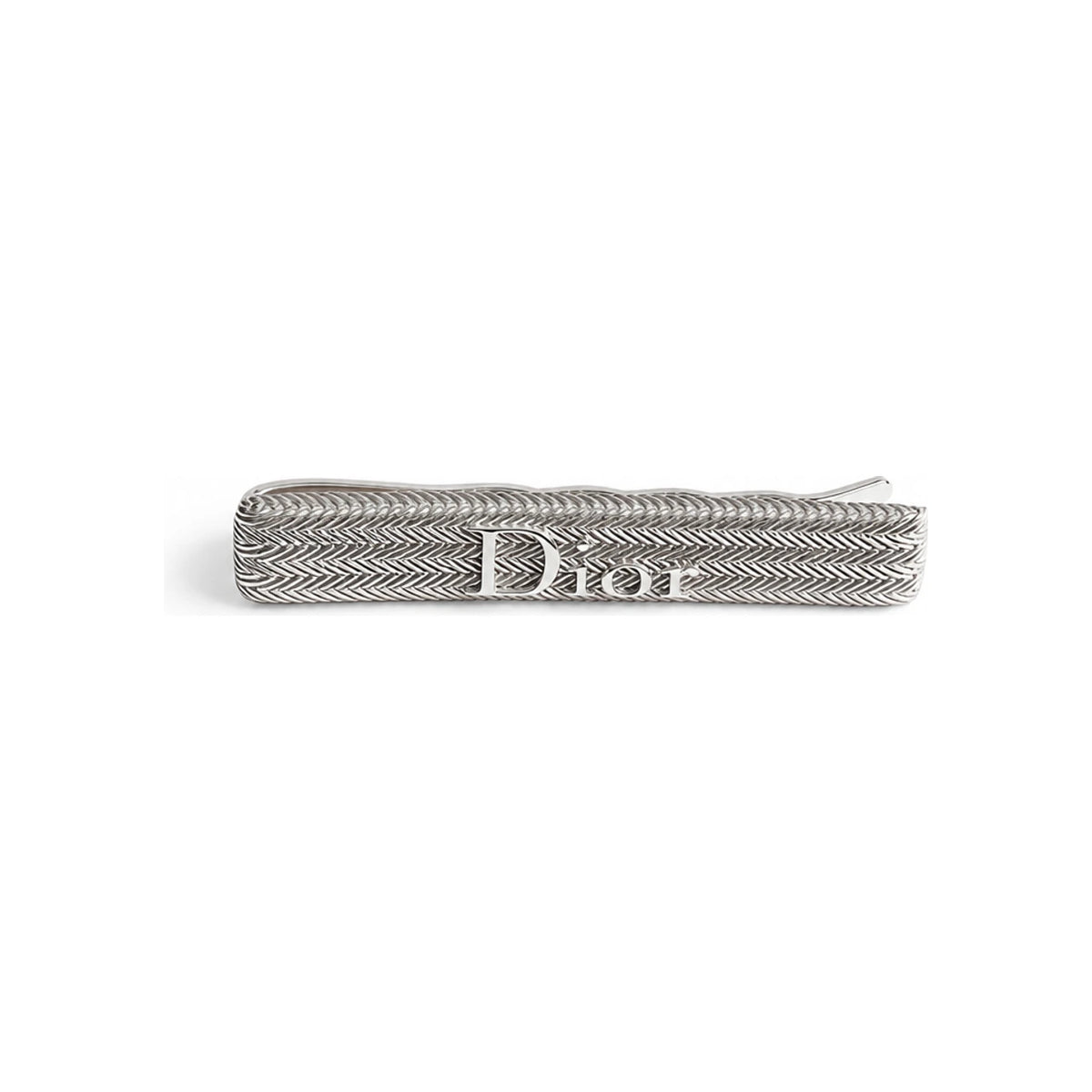 DIOR Silver Guilloche Tie Clip V1825HOMST D990
