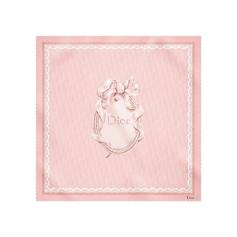 DIOR Medallion Pink Silk Twill 70 Square Scarf 62TC070S6045 C428