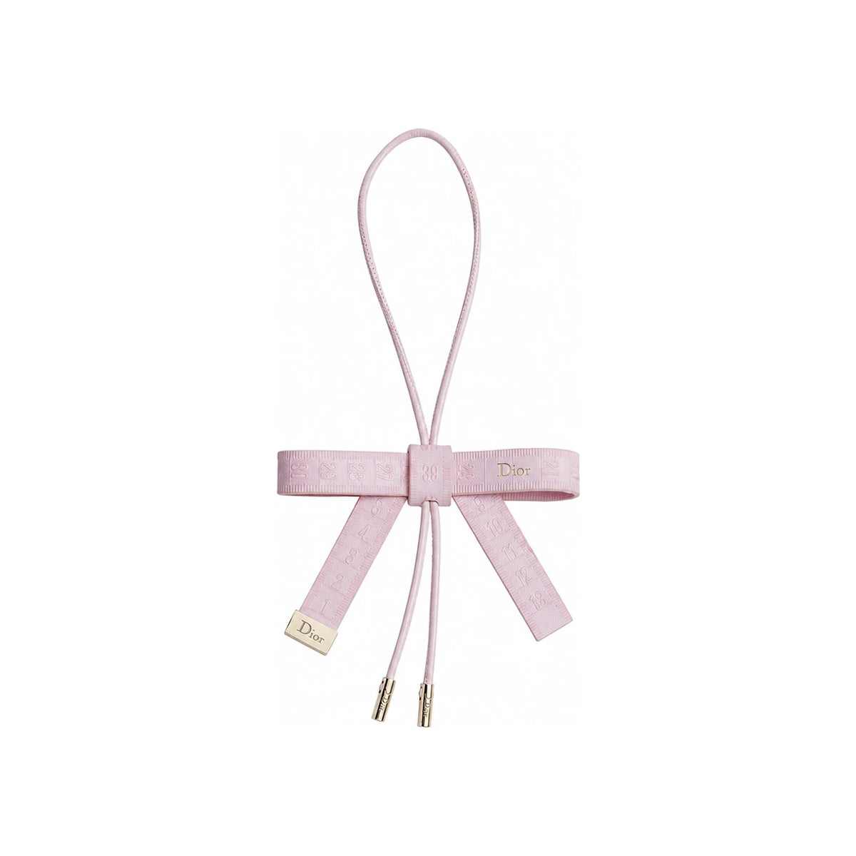 DIOR Studio Couture Gold-Finish Songe Pink Calfskin Bag Charm Ke V1984WOMCM D304