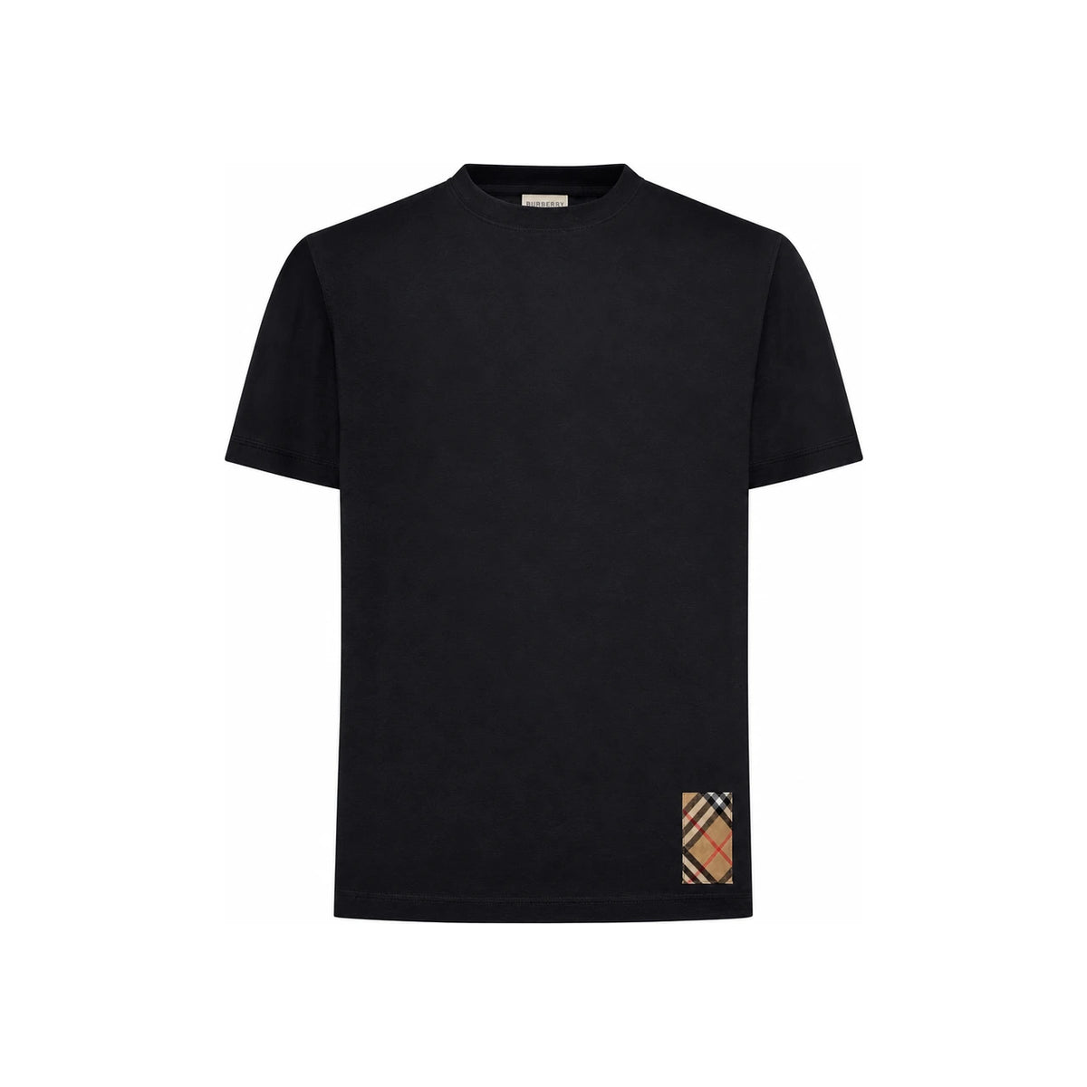 BURBERRY Black Short Sleeve Cotton T-Shirt for Men