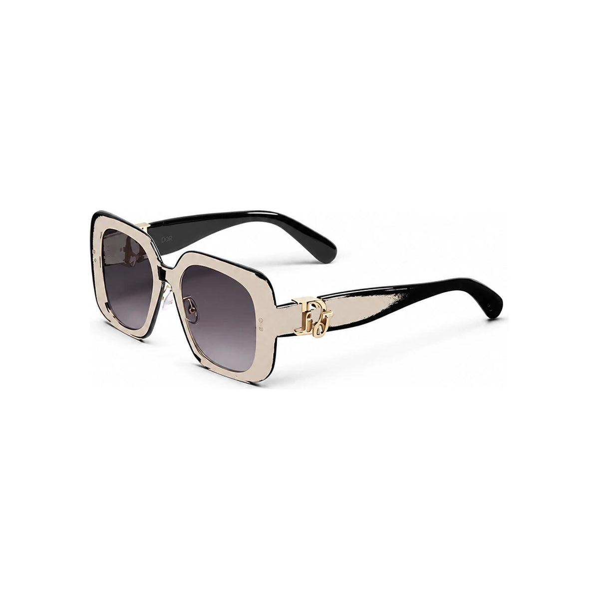 DIOR Glossy Black Oblique S1F Square Sunglasses for Men DBLQS1FXR10A1