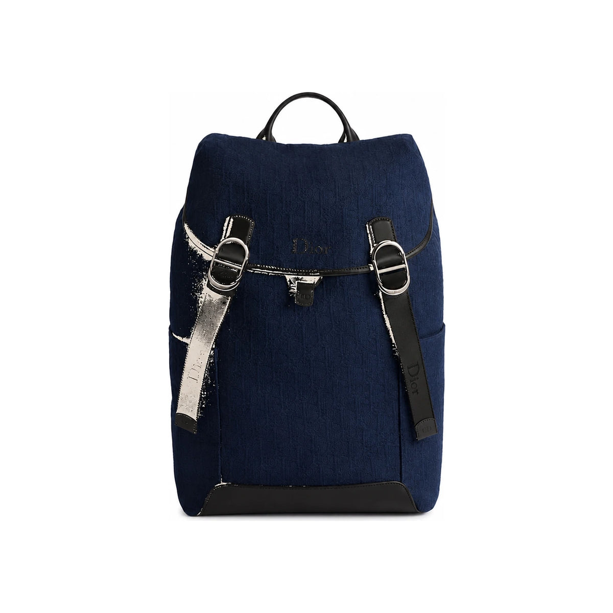 DIOR Navy Blue Dior Oblique Jacquard Flap Backpack 1DBBA259SLDH598