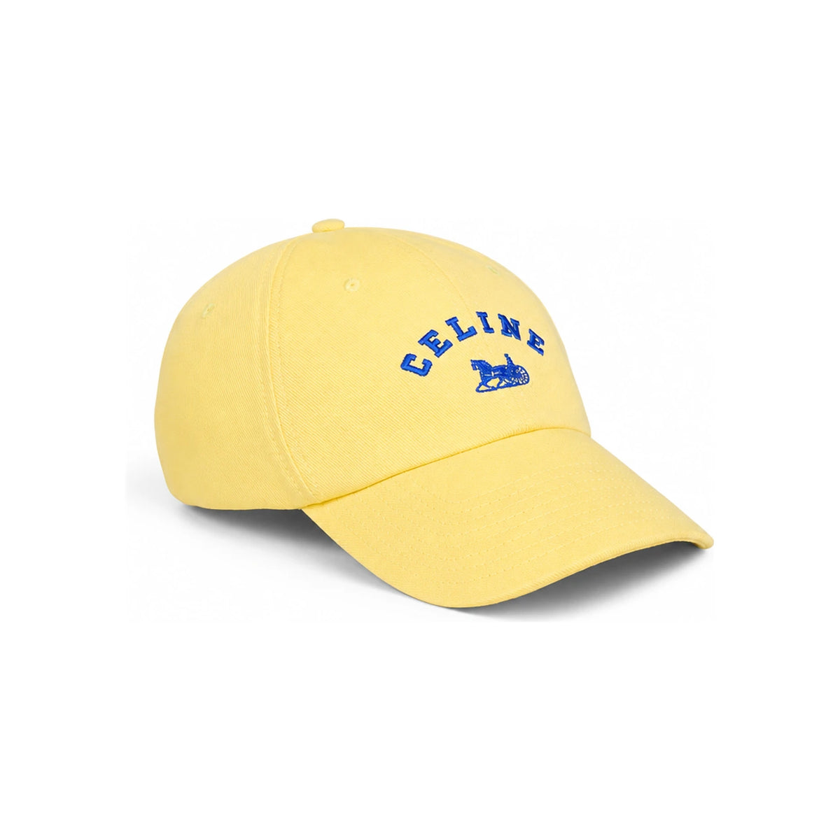 CELINE Rive Gauche Cotton Twill Cap Pale Yellow AA0IE2U74 11WY