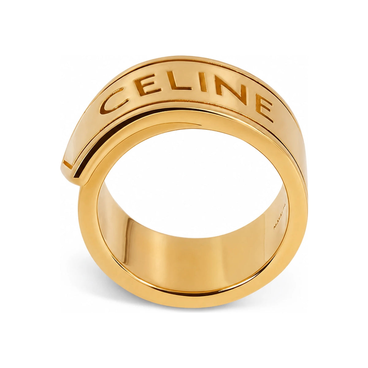 CELINE Gold-Finish Brass Ribbon Ring B10EG4V10 35OR
