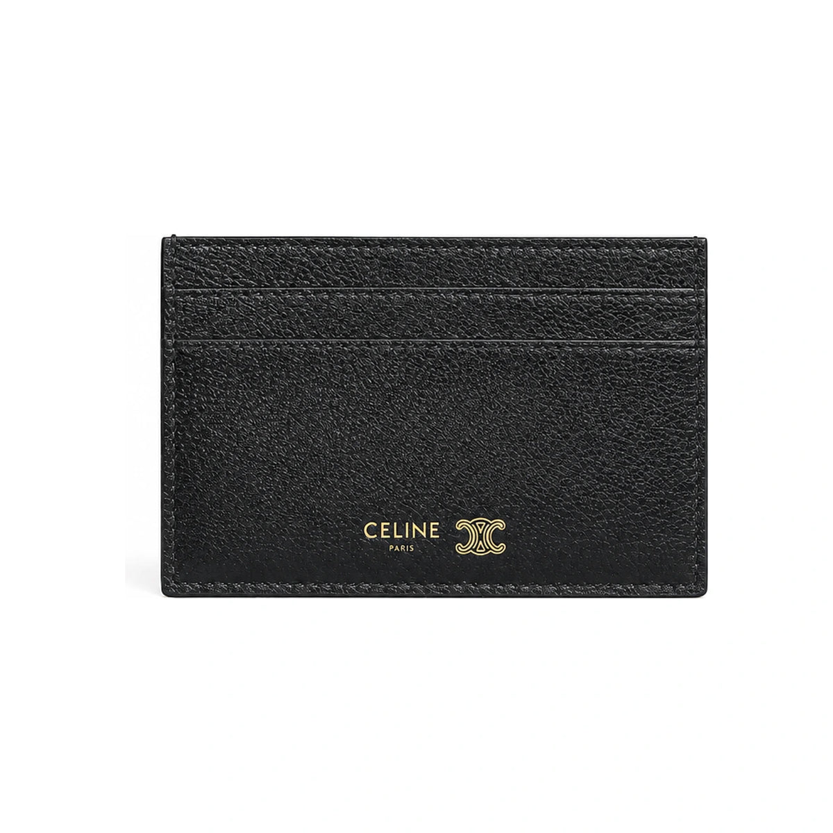 CELINE Medium Card Holder Grained Supple Calfskin Black Ultra Blu 10P322O54 GFS3