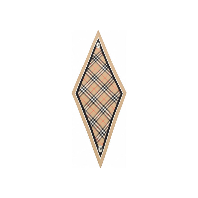 BURBERRY Check Knight Stamp Silk Scarf 8127030