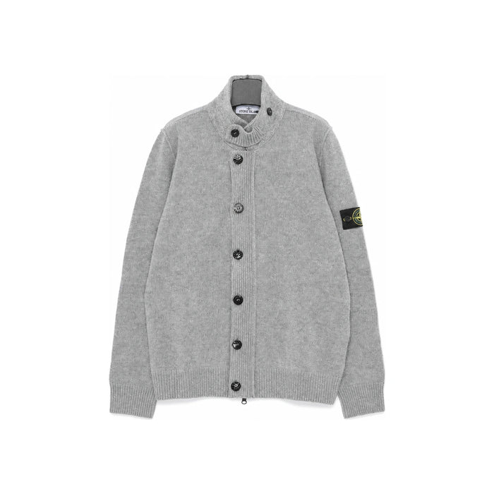 STONE ISLAND Wappen Logo Lambswool Button Zip-Up Cardig L2S155100047 S00A3 V0M60