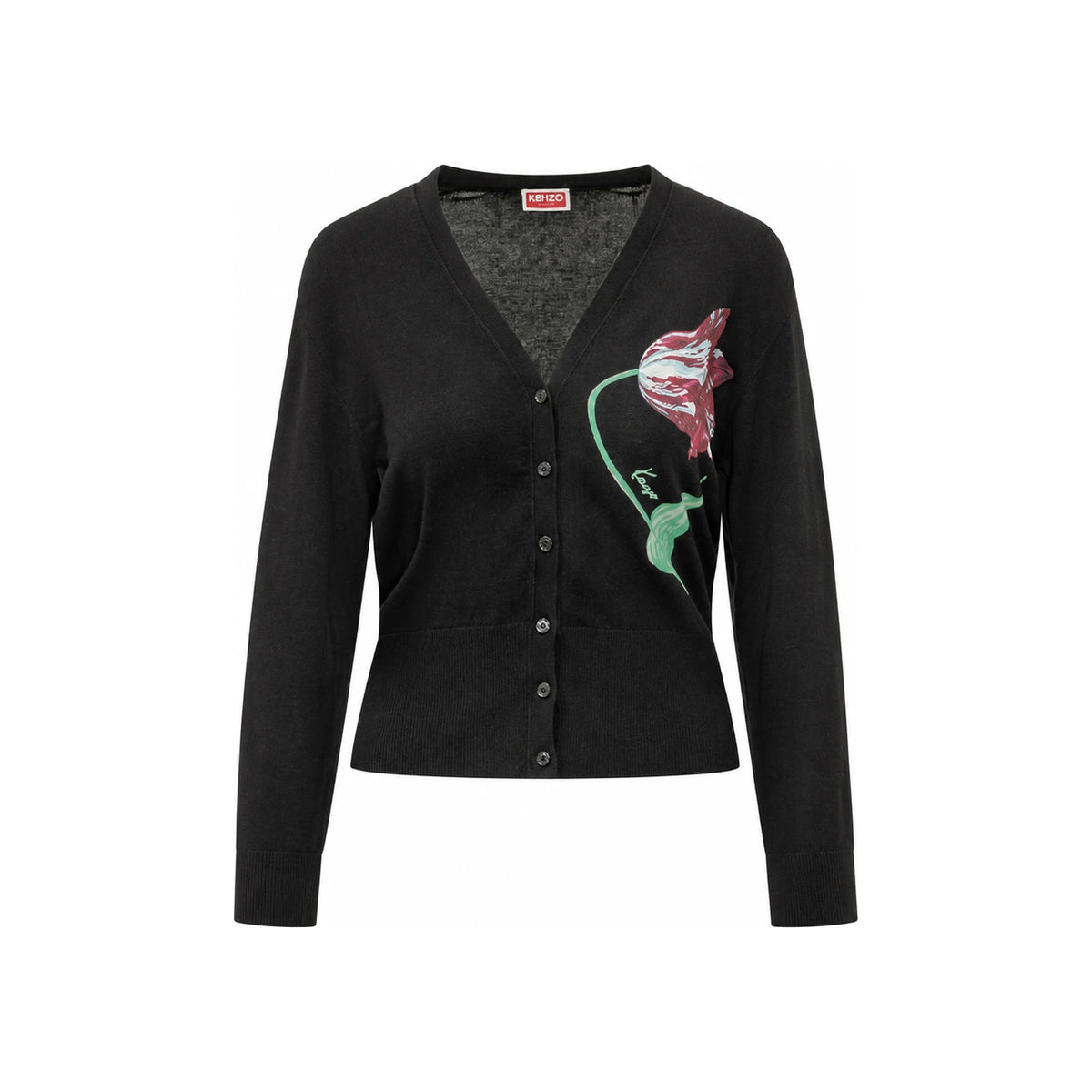 KENZO Women’s Knit Cardigan FG6 2CA764 3ES 99J BLACK DOM