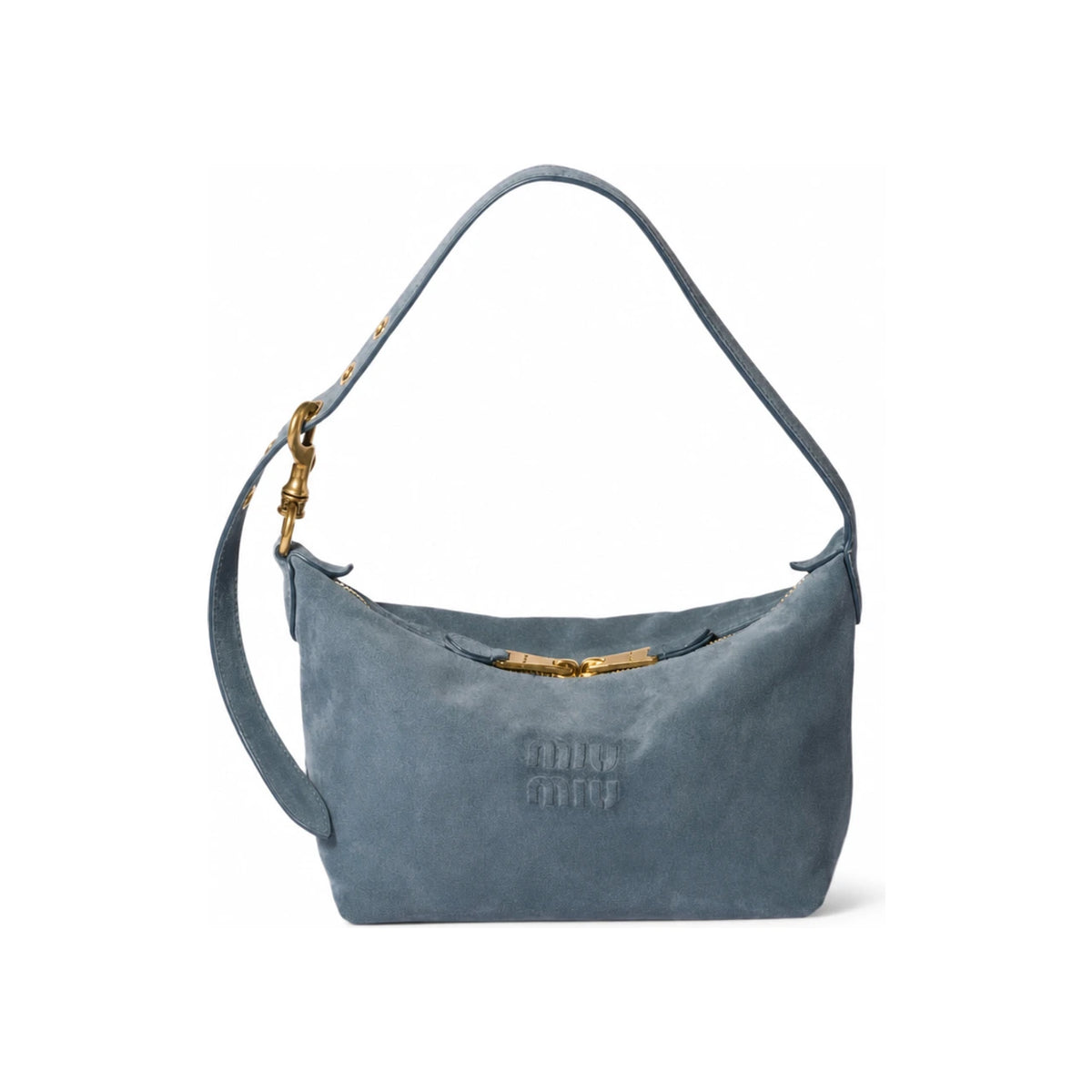 Miu Miu Suede Spirit Leather Shoulder Bag 5BC216 2CSS F0154
