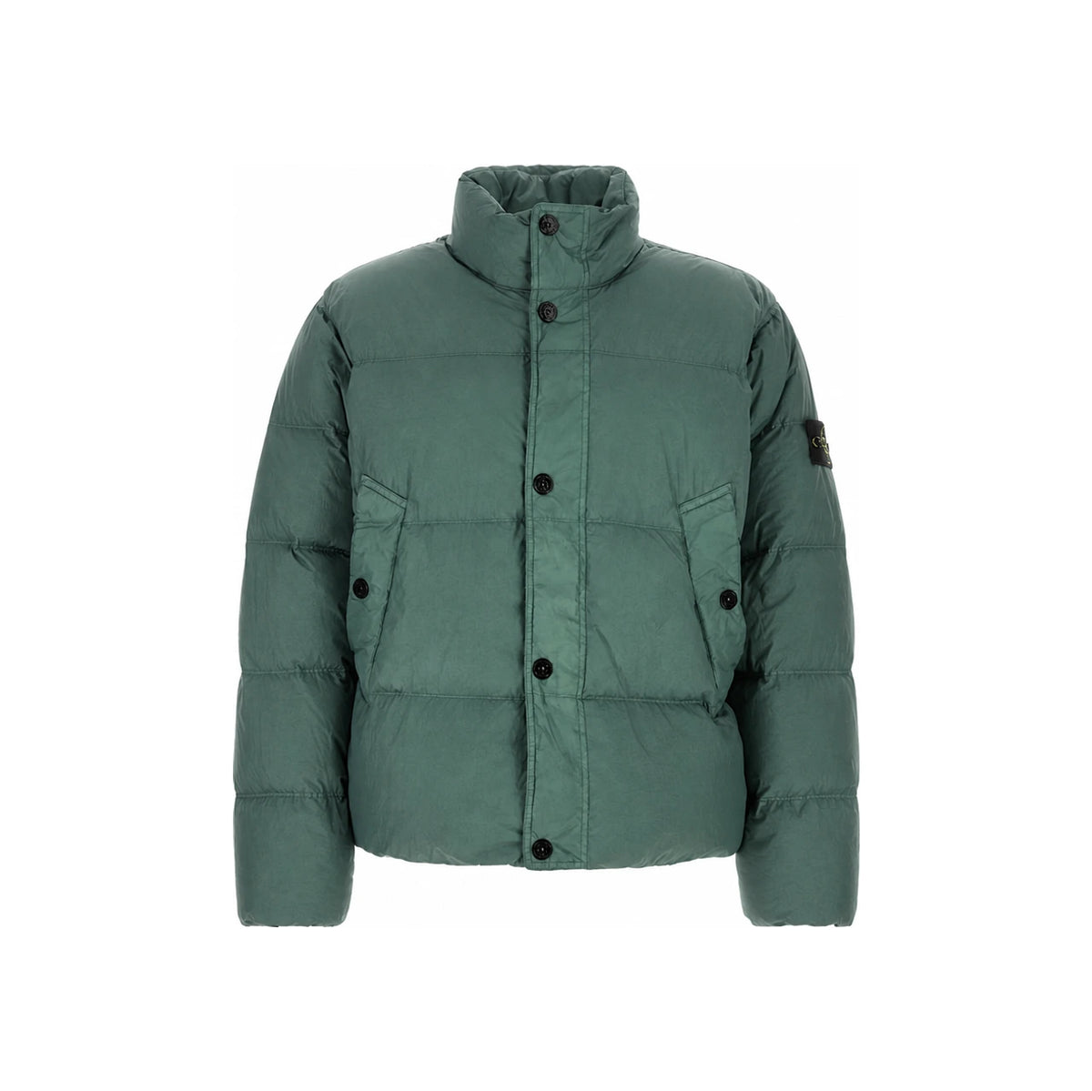 STONE ISLAND Crinkle Reps Down Puffer Jacket with Logo Patch Men’s