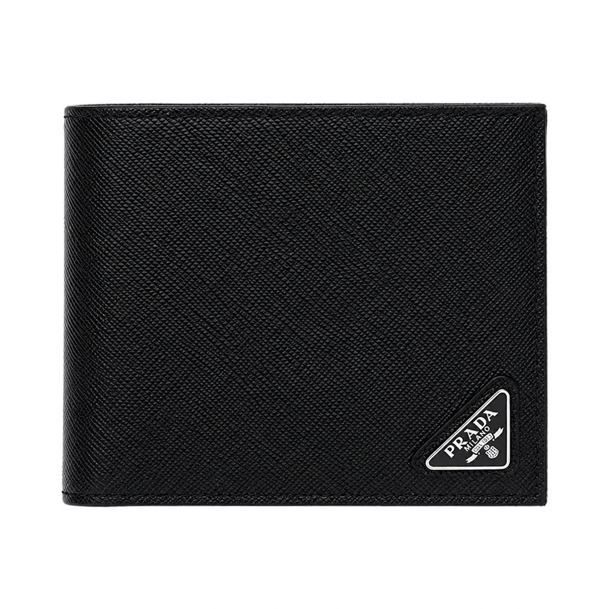 PRADA Black Triangular Logo Pocket Small Wallet 2MO738 2FMQ F0002