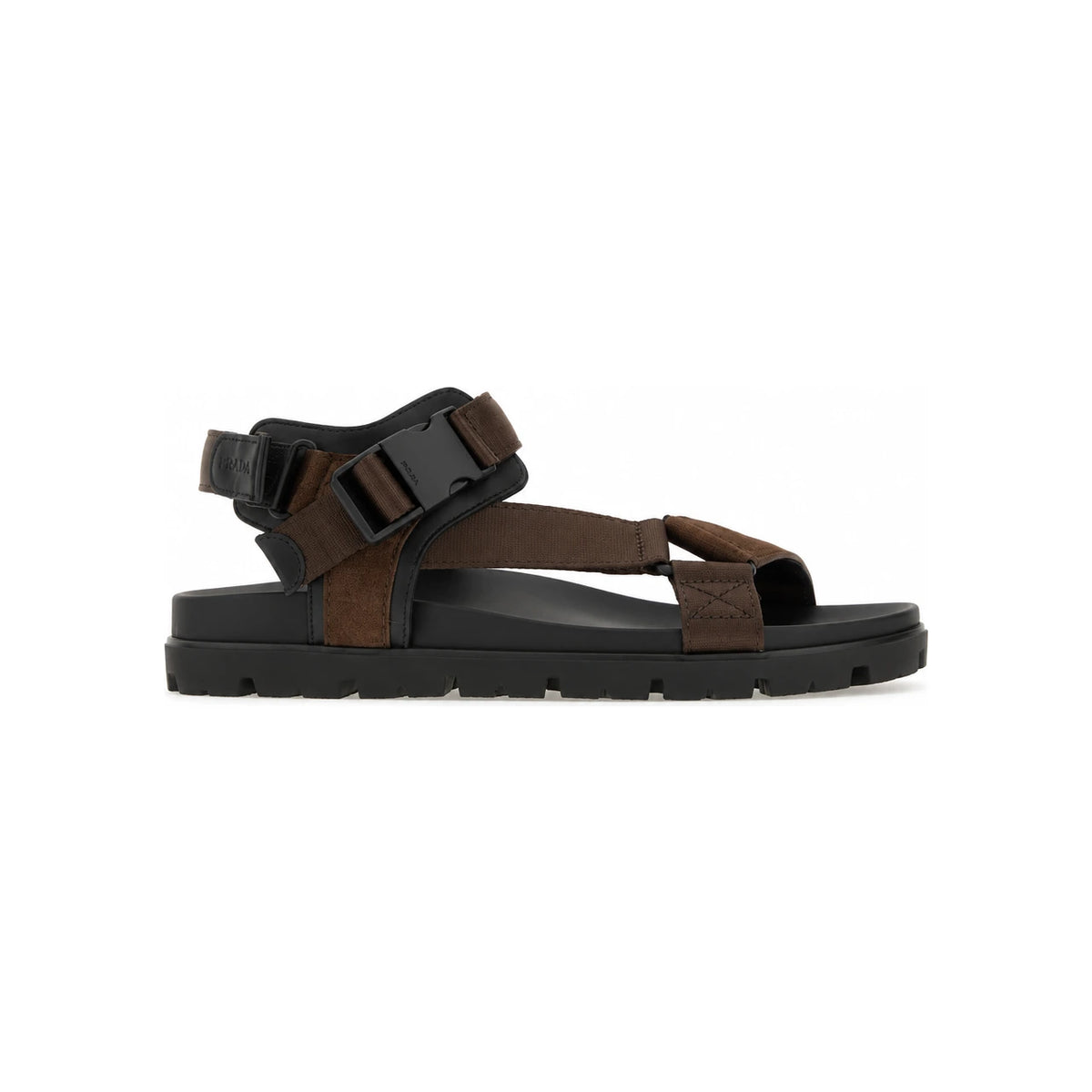 PRADA Black Leather Sandals