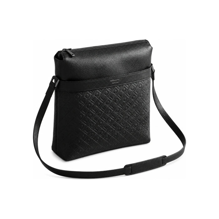 Ferragamo Monogram Leather Messenger Bag Black Men’s Crossbody