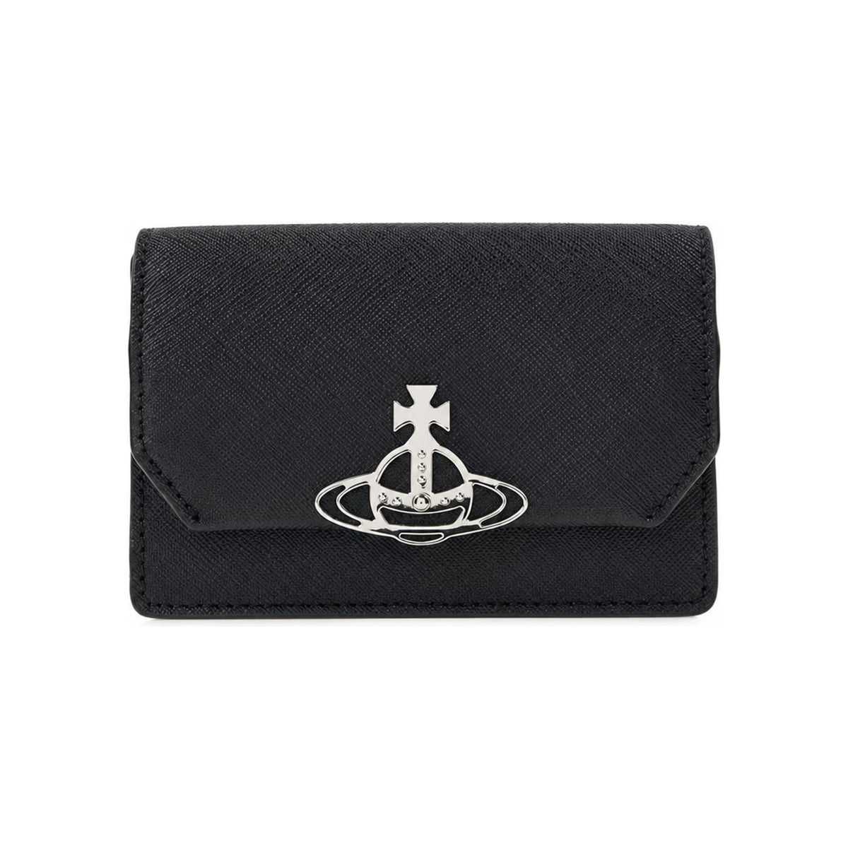 Vivienne Westwood Black Leather Business Card Holder Wallet