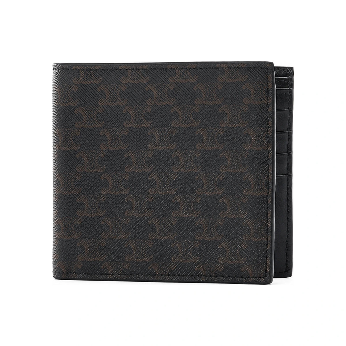 CELINE Triomphe Canvas Bifold Wallet for Men Black