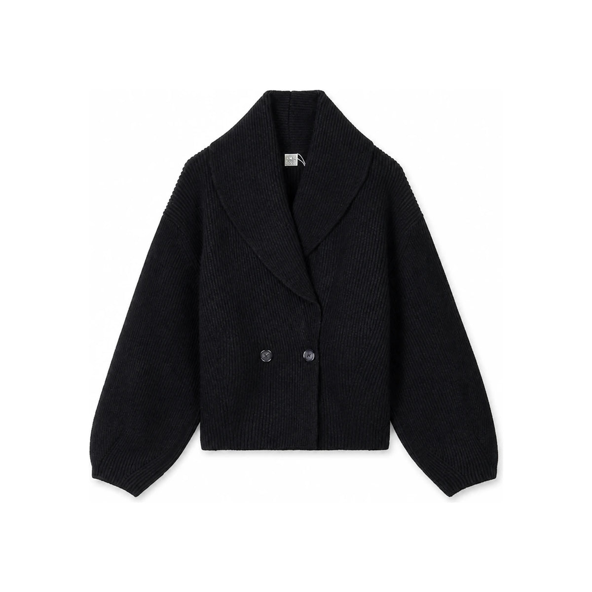 Toteme Women’s Shawl Lapel Cardigan Black Knit