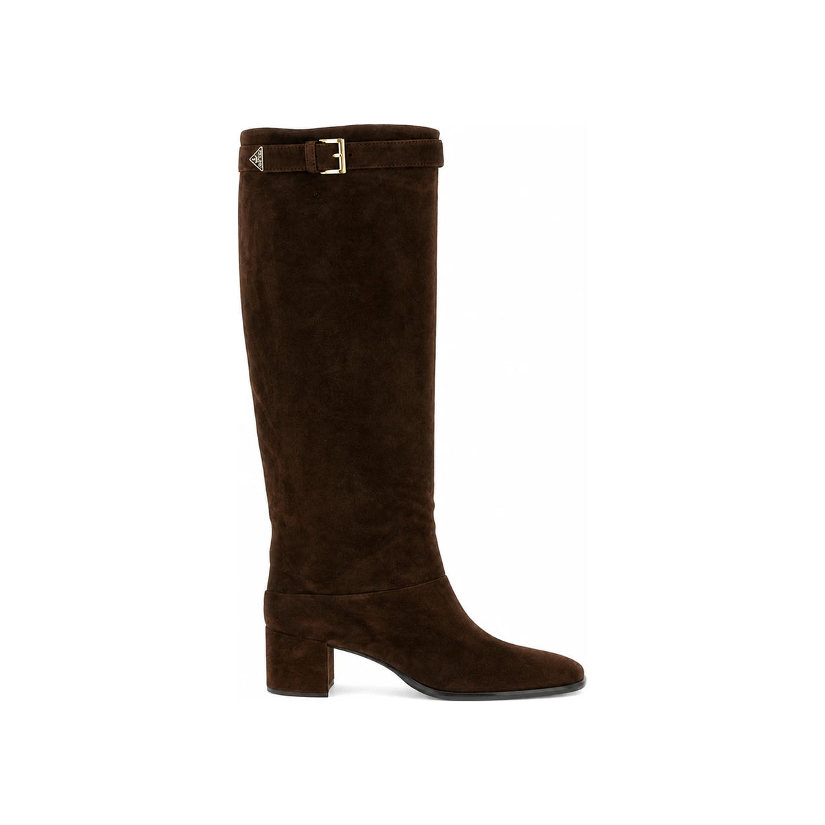 PRADA Black Leather Knee-High Long Boots