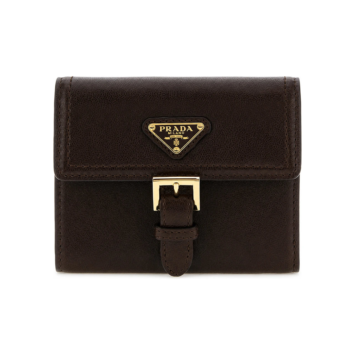 PRADA Siena Nappa Leather Compact Wallet