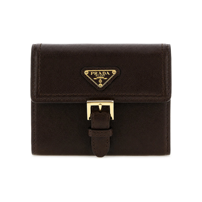 PRADA Siena Nappa Leather Compact Wallet