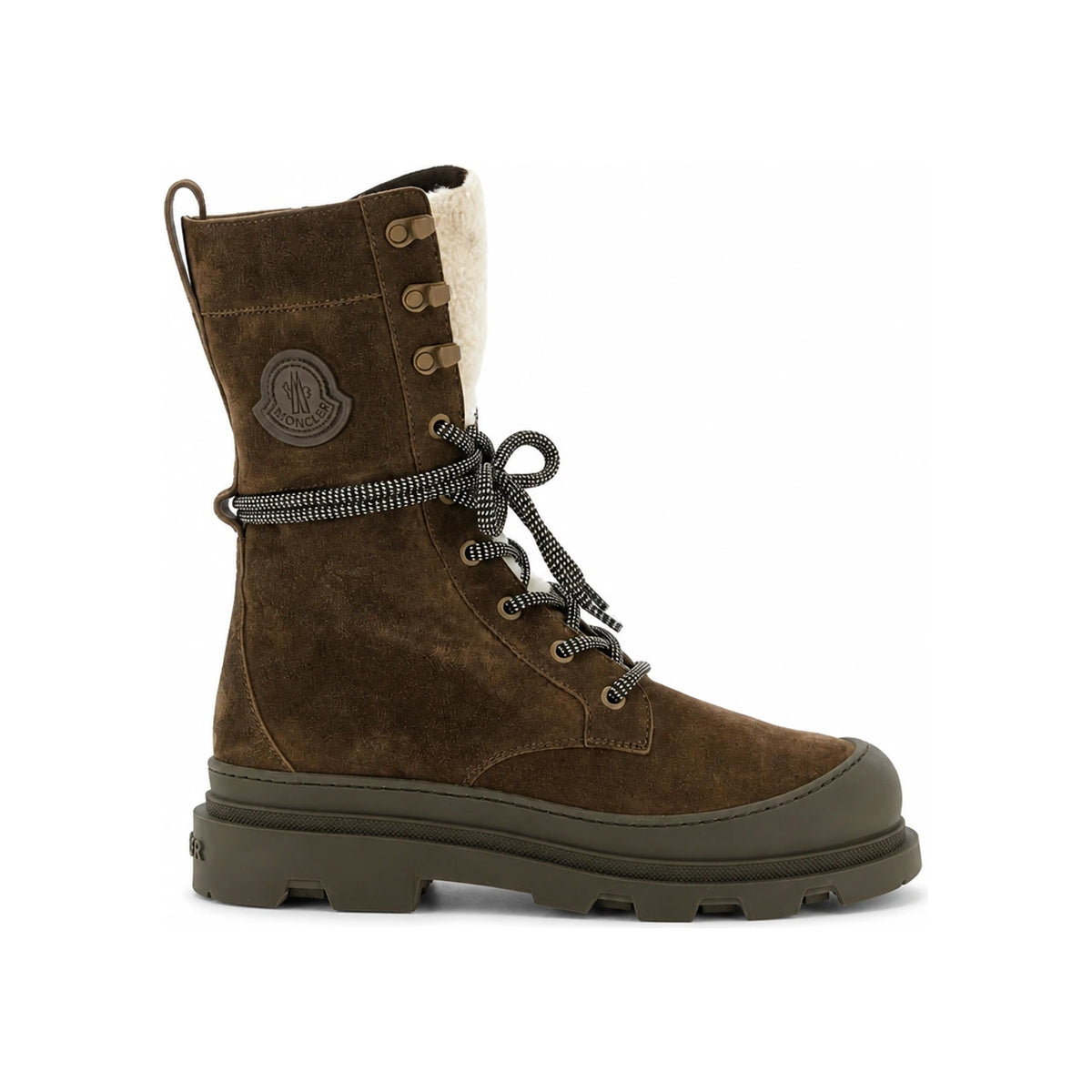 Moncler Black Leather Mid-Calf Boots