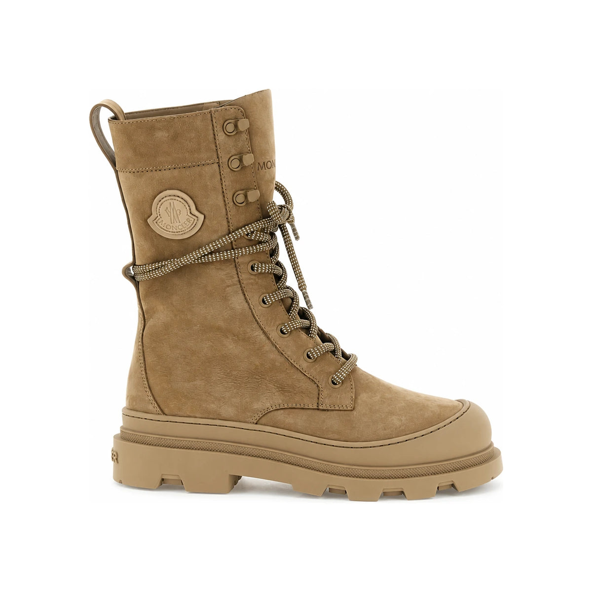 Moncler Black Leather Mid-Calf Boots for Women