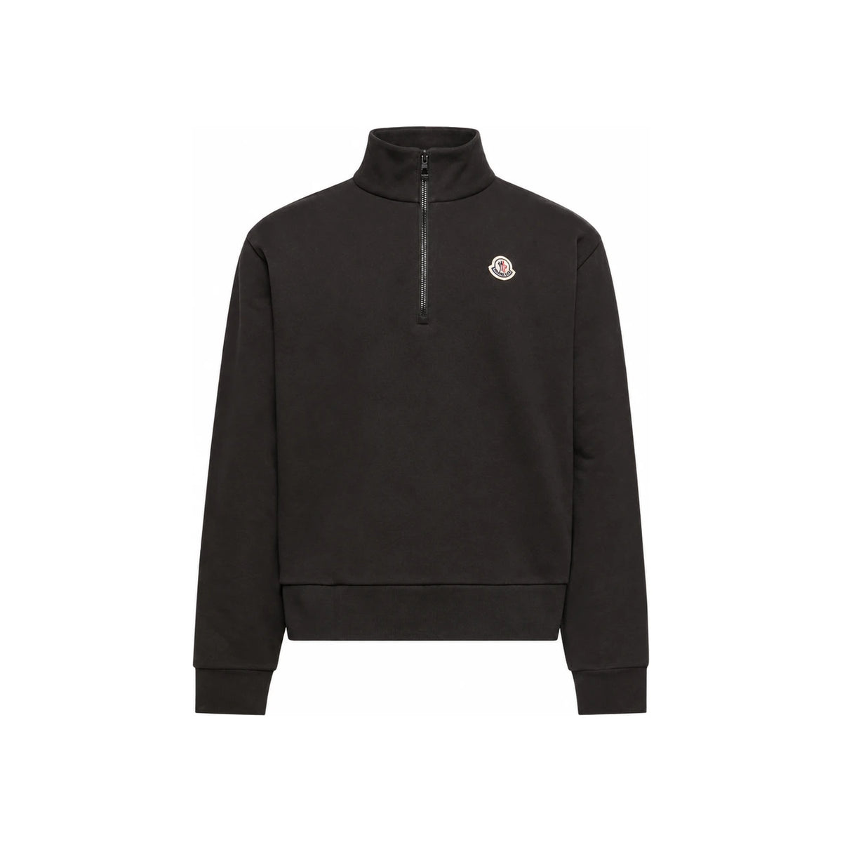 Moncler Black Cotton Logo Sweatshirt for Men