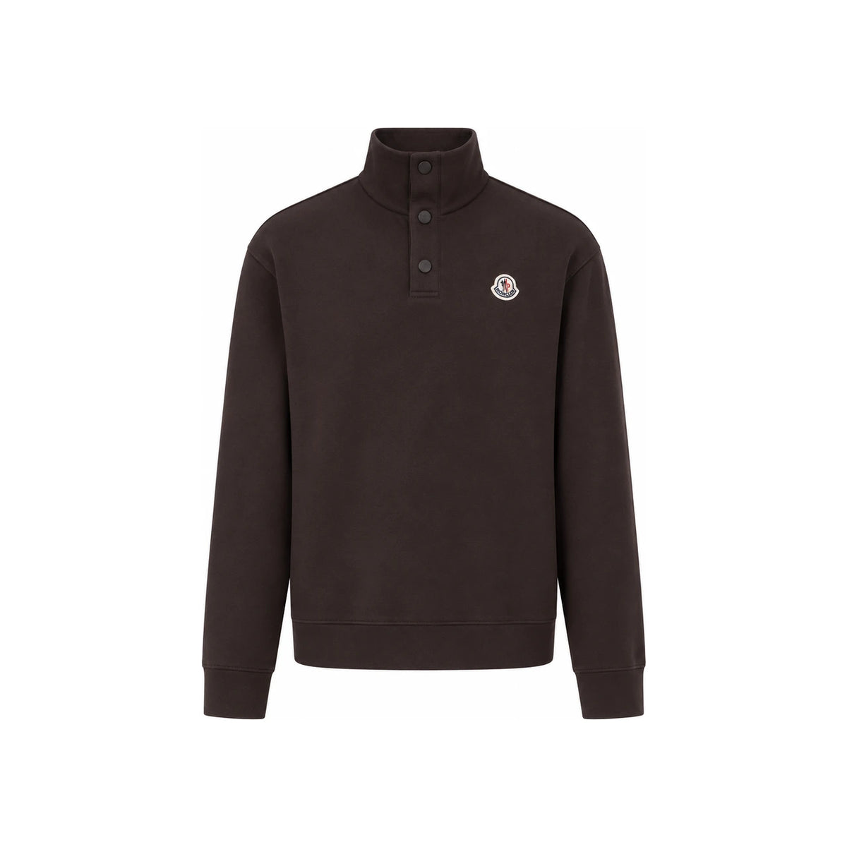 Moncler Logo Patch Men’s Turtleneck Knit Sweater Beige