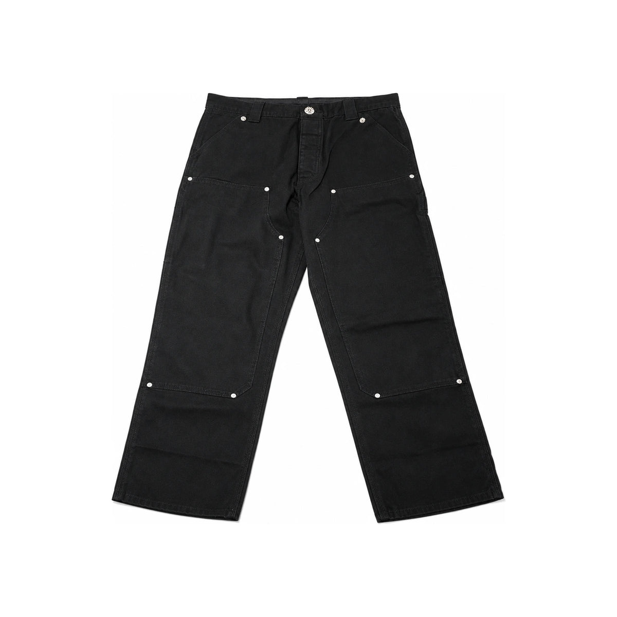 Chrome Hearts Heavyweight Canvas Black Carpenter Pants Unisex