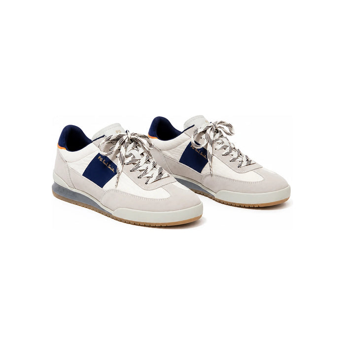 Paul Smith Leather Low-Top Sneakers for Men M2S DVR01 WNYL 01 WHITE BLUE DOM