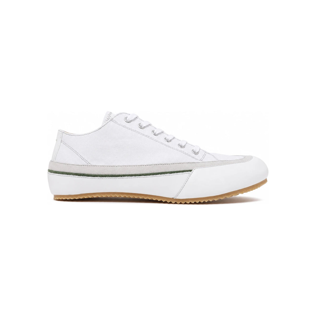 Maison Margiela White Leather Low-Top Sneakers